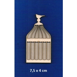 SKLEJKA #3mm Klatka 7,5x4cm + baza, klatka dla ptaków 7,5x4cm , klatka dla ptaszków / klatka ażurowa z ptaszkiem / 3838